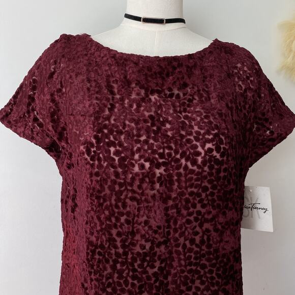 VTG Jessica Tierney Womens Y2K Velvet Burnout Top Size 6 Fairy Grunge Whimsigoth - Picture 2 of 11